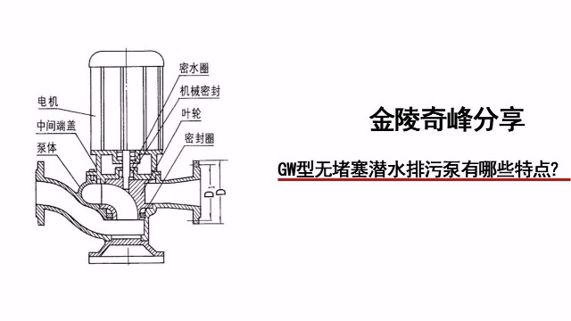 金陵奇峰分(fēn)享GW型無堵塞潛水排污泵有哪些特點？